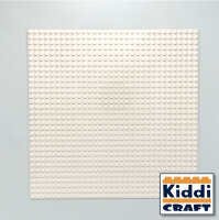 Kiddicraft Baseplate 32 x 32 Noppen (25,5 x 25,5cm) Weiß