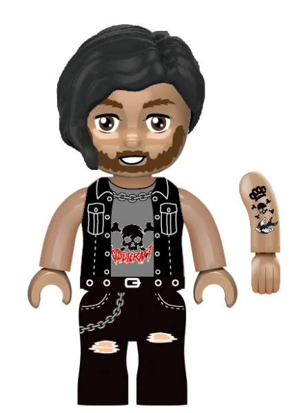 KIDDIZ KC1402 Set Personaggi Rock Festival Con Clip | 5 Figure + Accessori | Compatibili Con Mattoncini