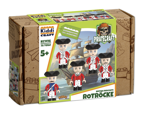 Kiddicraft KC1416 Kiddiz Figuren-Pack: Rotröcke Soldaten / British Redcoats