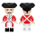 Kiddicraft KC1416 Kiddiz Figuren-Pack: Rotröcke Soldaten / British Redcoats